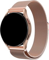 Smartwatch Milanees Bandje 20mm - Roze Goud - Luxe Milanese Horlogebandje geschikt voor Samsung Galaxy Watch 6 / 5 / Pro / 4 / 3 / Active 2 - Polar Ignite / Unite – Huawei