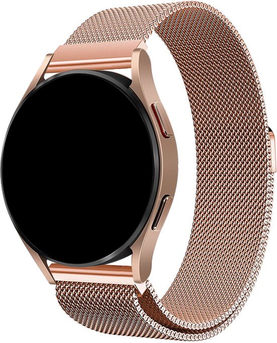 Bracelet Milanais Smartwatch 20 mm - Or Goud - Bracelet de Montre Milanais de Luxe adapté pour Samsung Galaxy Watch 6 / 5 / Pro / 4 / 3 / Active 2 - Polar Ignite / Unite – Huawei