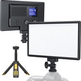 Videolamp met Ingebouwd Ministatief - Verstelbare Kleurtemperatuur 3200K-5600K - Professionele Belichting voor Fotografie en Conferenties