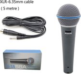 Microfoon - Geluid Microfoon - Grijs - Met 3.5mm Kabel - Microfoon Set - Met Doos