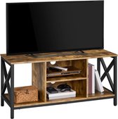 Denz Home - TV Meubel, TV kast met open opbergplank, TV-plank Console-tafel Onderkast, Roestbruin