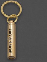 Iron & Glory Blow - Whistle Keychain - Brass