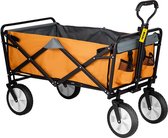Vevor - Vouwen - Wagen Draagbare - Outdoor - Camping - Strand - Grote Capaciteit - Multifunctionele - Verstelbare - Handgreep - Voor Picknick - Trolley - Bbq Trolley - Bolder Car - ORANJE