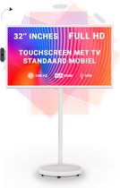 Monitor Met Standaard - Touchscreen Met TV Standaard Verrijdbaar - 1920*1080 (LCD) Display - Monitor Vergelijkbaar Met Android - Screen With Tv-Standaard