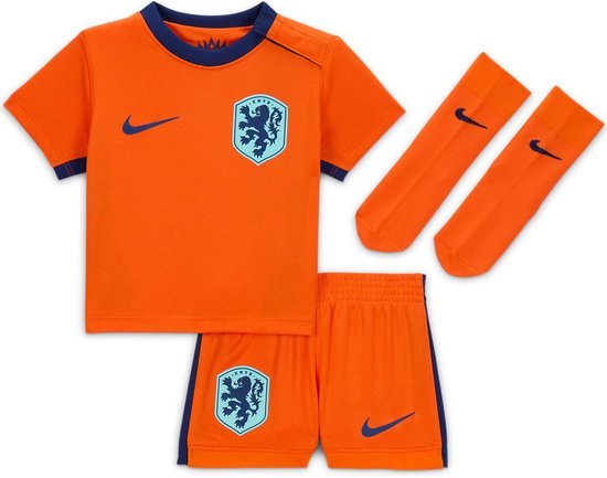 Nike Nederland 2024 Stadium Nike Driedelig Replica Voetbaltenue Baby's Peuters Safety Orange