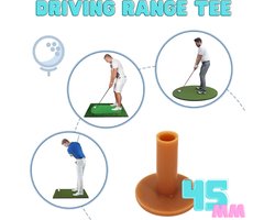 Driving range tee - 45mm - Driver tee rubber - Golfaccesoires - Golftrainingsmaterialen - Afslaan - Golf tees - Golftee