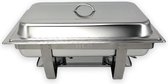 HCB® - Professionele Horeca Chafing dish - 2 x 1/2 GN - RVS - Buffetwarmer - 57x37x30 cm (BxDxH)
