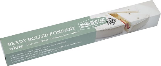 BrandNewCake® Uitgerolde Fondant 430gr - Ready Rolled Fondant Disc ...
