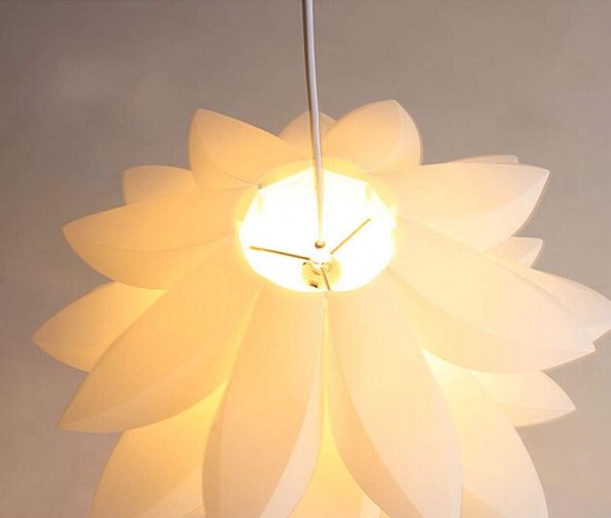 Goeco hanglamp - 45cm - Groot - E27 - DIY lampenkap - Lotusbloem - met met 48 stuks bladeren - Lamp Niet Inbegrepen