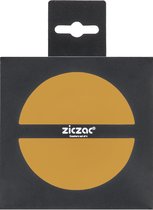 ZICZAC - Sous verre TOGO - SET/12 - Faux cuir - double face, facile à nettoyer, antidérapant - Rond - Diamètre 10 cm - Camel
