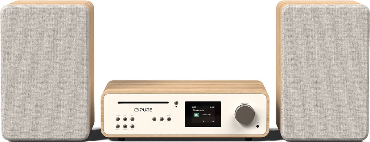Pure Classic Stereo Cotton White/Oak EU/UK