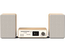 Pure 252807 draagbare stereo-installatie 50 W DAB, DAB+, FM Eiken, Wit MP3 afspelen