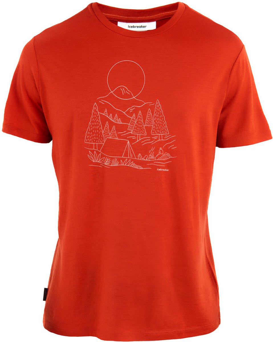Icebreaker Mer 150 Tech Lite III SS Tee Sunset Ca – Outdoor Kleding Fleeces en Truien T-Shirt Geel