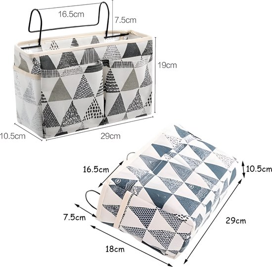 Bseash Stapelbed organizer, opbergtas voor 8 bedden, universiteitsbed, ziekenhuisbed, bedhek voor kinderen, 600D Oxford-stof