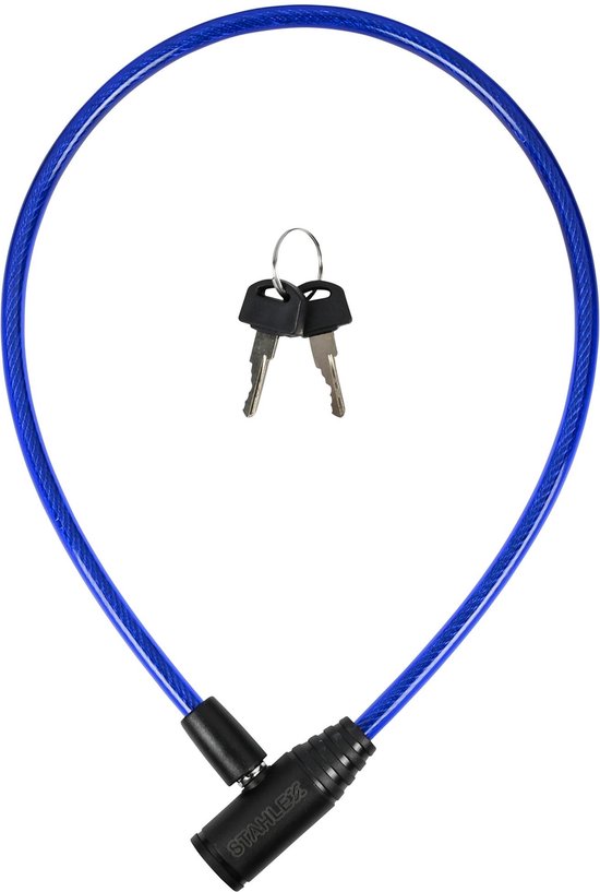Stahlex Multifunctioneel kabelslot - Ø 8 mm x 650 mm - Diverse kleuren - Inclusief 2 sleutels van Stahlex — afbeelding 3