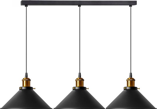 TooLight Porto Hanglamp - E27 - 3 Lichtpunten - Zwart