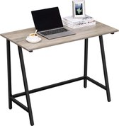Monitor Desk, Computer Desk, Bureau Home Office, Study, Office, Living Room, Stable, Space Saving, Easy Assembly, Industrial Design, 100 x 52 x 76 cm Grey-black