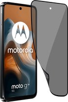 Geschikt voor Motorola Moto G34 - Privacy Screenprotector - Beschermglas - Privé GuardCover