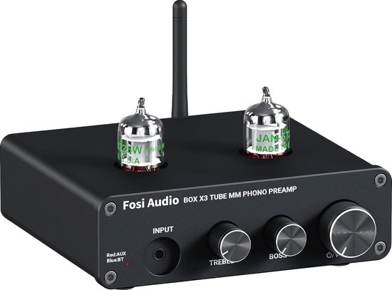 Foto: Fosi audio box x3 tube phono voorversterker met bluetooth 5 0