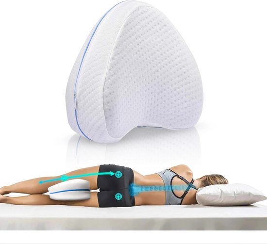 Orthopedisch Kniekussen voor Zijslapers - Kniekussen - Zijslaapkussen - Kniekussen voor in Bed - Beenkussen - Schootkussen - Zwangerschapskussen - Inclusief Kussensloop