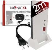 TronicXL repeater standaard met kabelverlenging 2m geschikt voor Fritz Repeater 2400 1160 1750e AVM Fritz! – W LAN Houder - stand (2 m Kabel + standaard)