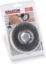 Brosse disque Kreator pour perceuse Ø 100mm acier axe 6mm (KRT150109)