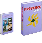 Opberg boek - Provence - Paars- Opbergbox - Opbergdoos - Decoratie woonkamer - Boeken - Nep boek - Opbergboek