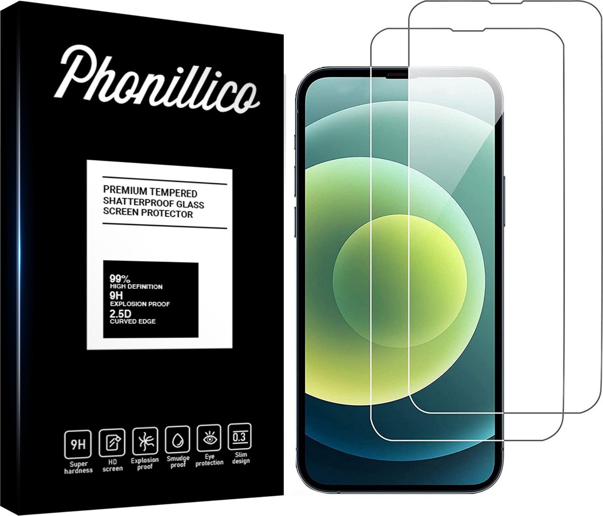 Screenprotector voor iPhone 13 Mini - 2 stuks Beschermglas van glas Transparante glazen schermbeschermfolie