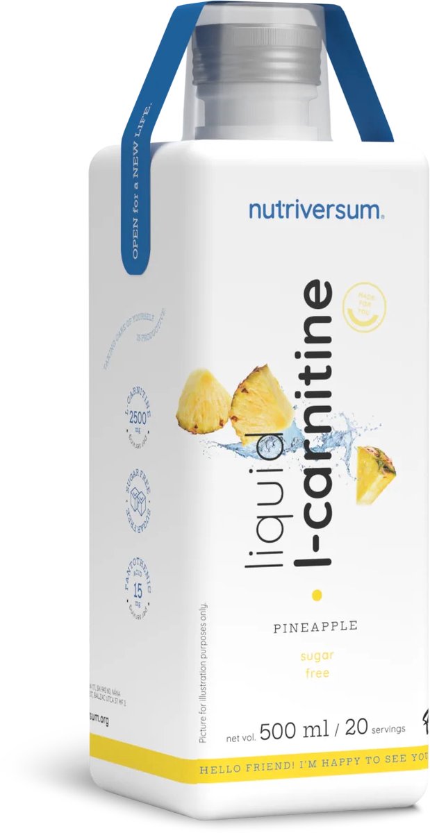 Goedkoopste Nutriversum | L-Carnitine in vloeibare vorm | Pineapple | 20 porties | Zero suiker | Hoge dosis L-Carnitine aminozuur | Vetvrij | Voor dagelijks gebruik | Nutriworld