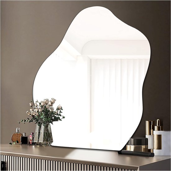 Bubble spiegel - Bubbel spiegel - Asymmetrische wandspiegel - Decoratieve spiegels - Badkamerspiegel - Leuke, decoratieve toevoeging aan uw wand!