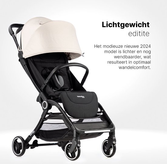 Hamilton by Yoop S2 Lichtgewicht Buggy - MagicFold™ Technologie - Tot 22 kg - Kinderwagen inclusief Reisband en Bekerhouder - Compact, Verstelbaar, Opvouwbaar en Inklapbaar - Plooibuggy Baby - Kaki van Hamilton — afbeelding 4