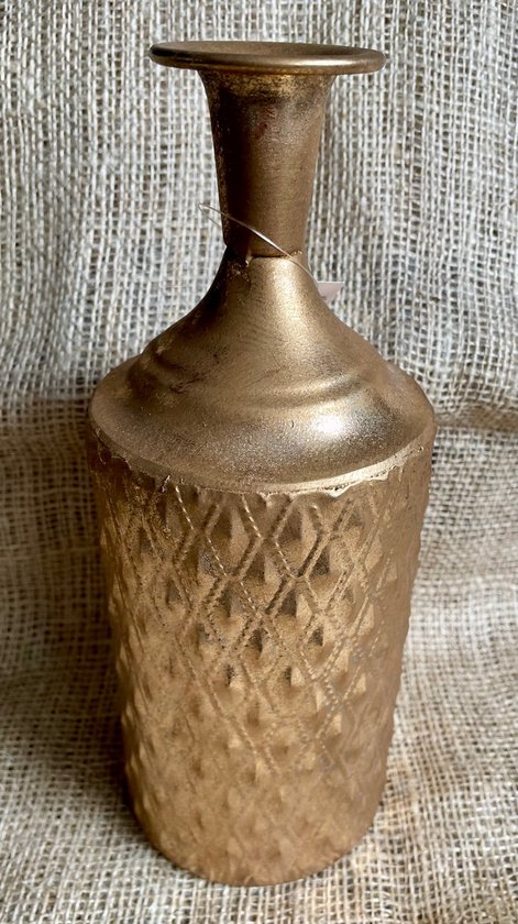 Fles vaas bruin met droogbloemen – 40 cm | Woondecoratie & Groendecoratie | Glorious Home