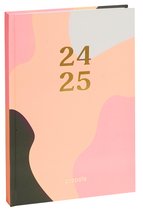 Agenda Brepols 2024-2025 - COULEUR CAMO - Aperçu quotidien - Rose saumoné - Semi-flexible - 11,5 x 16,9 cm