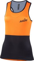 Nalini Dames Fietsshirt mouwloos - wielrenshirt Zwart Geel - NEW TANK TOP LADY Black/Curry - M