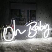 LED Sign - Oh Baby - Acryl - Muur - Thuis - Neonbord