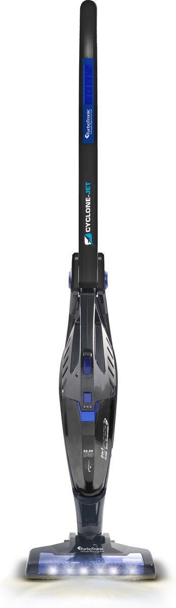 TurboTronic FG6 Steelstofzuiger met Flexibele Arm en Kruimeldief - Zwart/Blauw