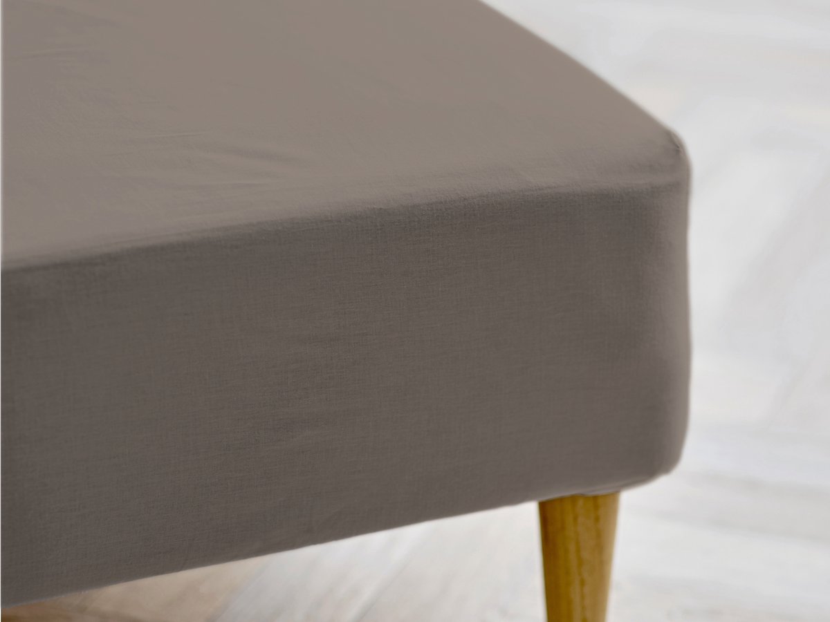 Södahl organic Calm Hoeslaken 180 x 200 x 30 cm Taupe