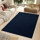 Tapiso Nizza Vloerkleed Navy Laagpolig Antislip Waasbaar Tapijt Maat- 200x300