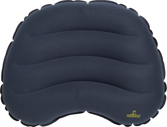 Foto: Nomad air pillow opblaasbaar kussen donkerblauw reiskussen 37x28x8 cm slechts 90 gram vliegtuig kampeerkussen incl hoes