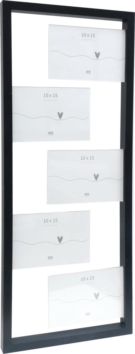 Deknudt Frames multifotolijst S68UA2 P5 - zwart - mdf/kunststof - 5x 10x15