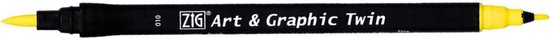 ZIG Art & Graphic Twin Tip brush marker - Lemon Yellow