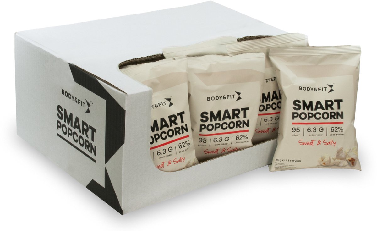 Goedkoopste Body & Fit Smart Popcorn - Sweet & Salty - 20 stuks