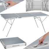tectake® - Table de camping table de camping Jumbo pliable - Structure en aluminium - 180 x 70 x 70,5 cm