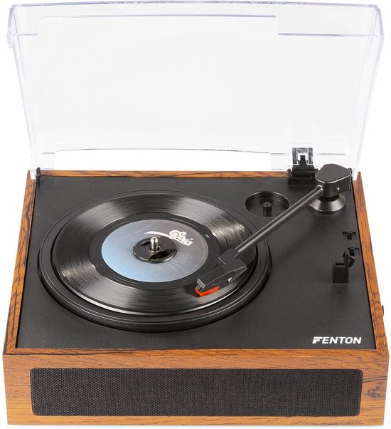 Platenspeler Bluetooth  In/uit  - Fenton RP162S - Retro Platenspeler Met Speakers En Mp3 Speler Beige