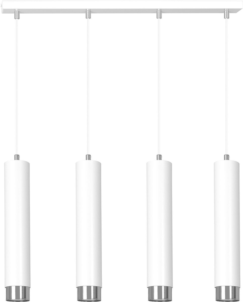 Emibig Gavle 4L witte pendelkoker GU10 met chroom afwerking - Perfecte verlichting voor elke ruimte