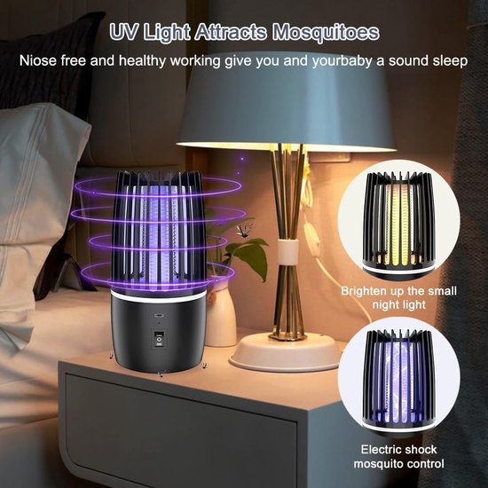 Bakaji Elektrisch vliegengaas met ventilator, uv-licht en ledlicht Bakaji Elektrisch vliegengaas met ventilator, uv-licht en ledlicht