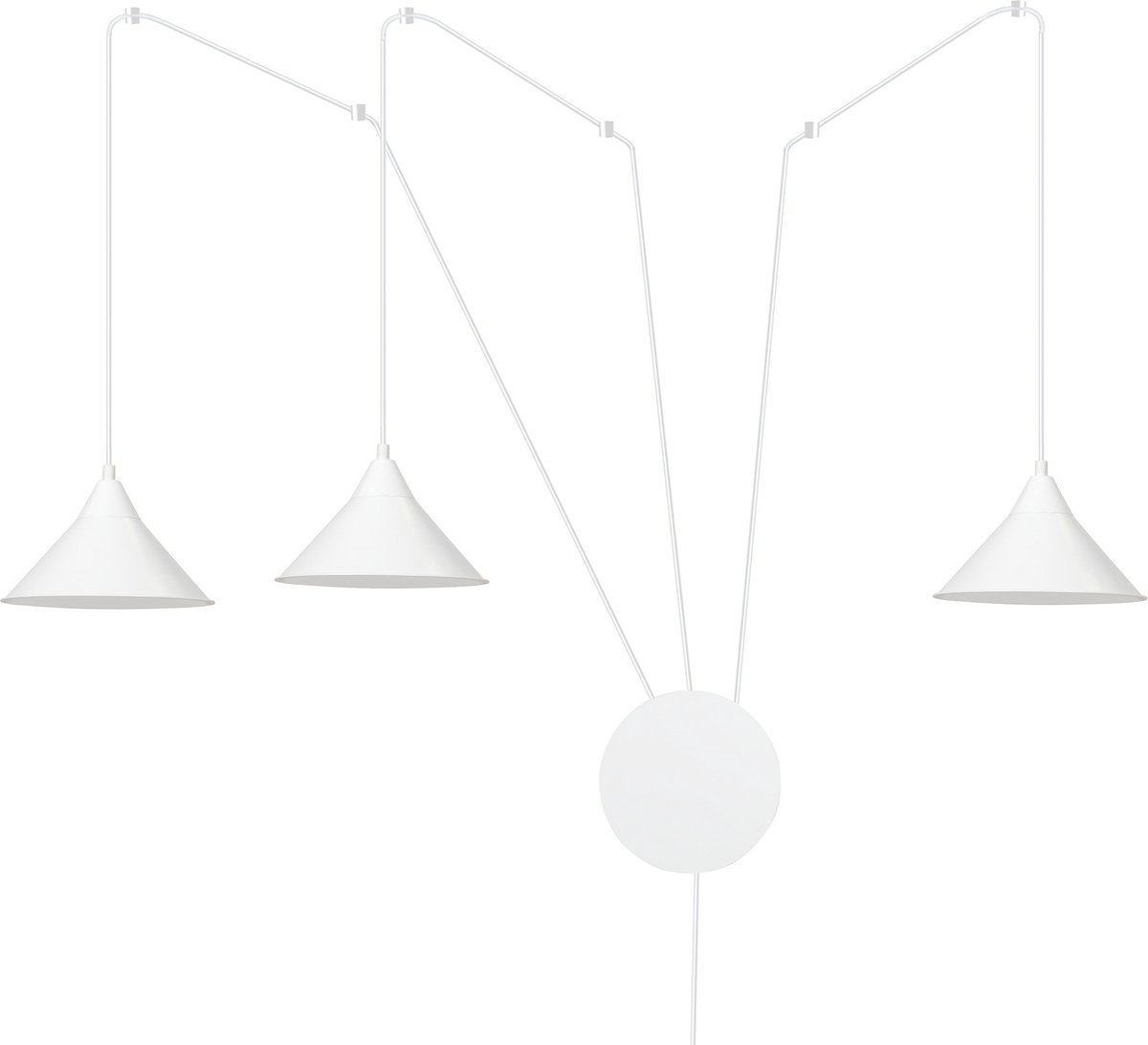 Emibig Joensuu 3L witte wandlamp pendellamp 3x E27 - Perfecte verlichting voor elke ruimte