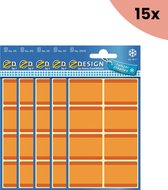 15x Avery diepvriesetiket Z-design Home 36x28mm 40 etiketten oranje