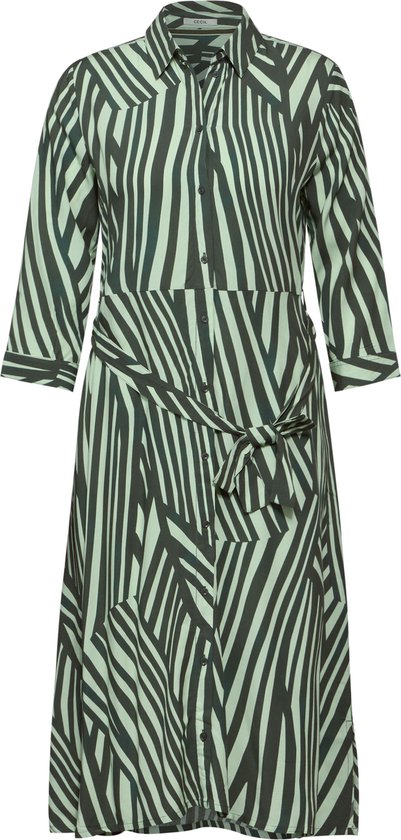 Robe femme CECIL Print Dress - cool kaki - Taille XL