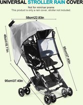 Regenbescherming voor kinderwagen, universeel, regenbescherming buggy, scooter regenhoes met groot raam, goede luchtcirculatie, vrij van schadelijke stoffen, waterdicht, bescherming tegen zon
